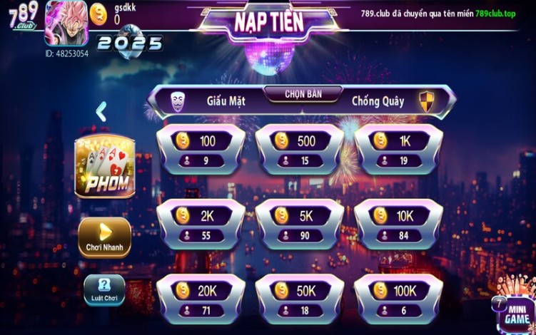 Experience playing Phom effectively at club 789Club