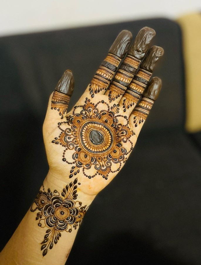 Front Hand Mehndi Design