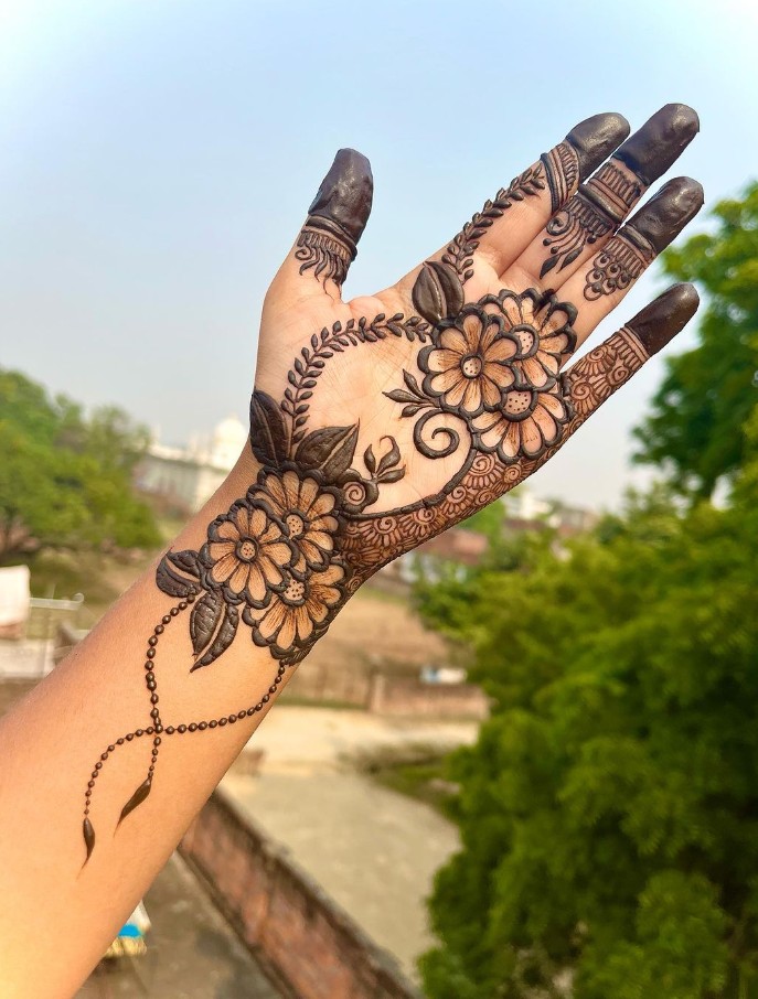 Front Hand Mehndi Design
